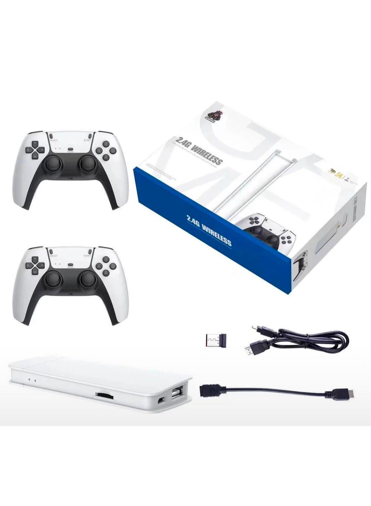 Compare 2.4G Wireless Dual Controller Gaming Set  4K HD Video Game Stick with Two Gamepads at KSA Price