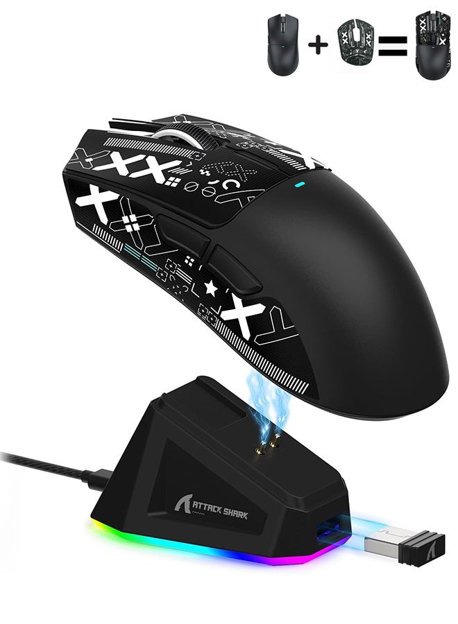 Compare X11 Trimode Bluetooth Wireless Gaming Mouse with with Magnetic Charging Dock, Lightweight Anti Slip Mouse, PixArt PAW3311 Sensor, 22K DPI, BT2.4GhzWired, for PCMAC at KSA Price