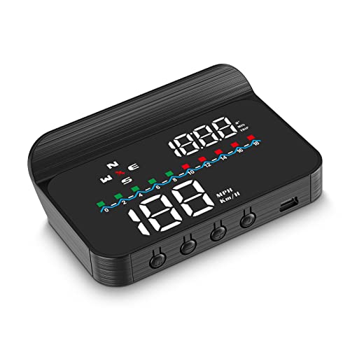 Compare wiiyii Heads up Display for Cars M19 GPS Digital Speedometer with Speed MPH Windshield Projection for All Vehicles at KSA Price
