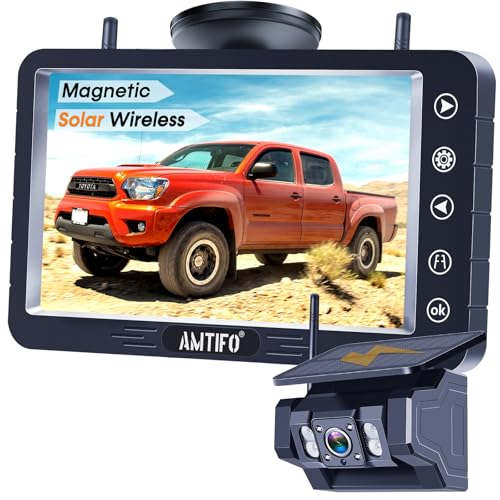 Magnetic Solar Wireless Backup Camera NoDrill Installation…