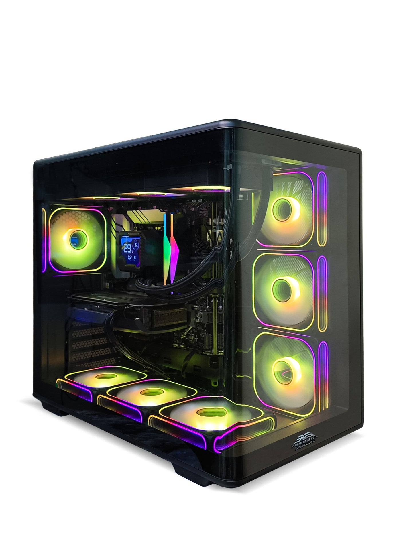 Compare Black Gaming PC, Intel Core i714700K, RTX 5070 12GB GPU, 32GB RAM, 2TB SSD,Windows 11 Pro | RGB Gaming Case – Black at KSA Price