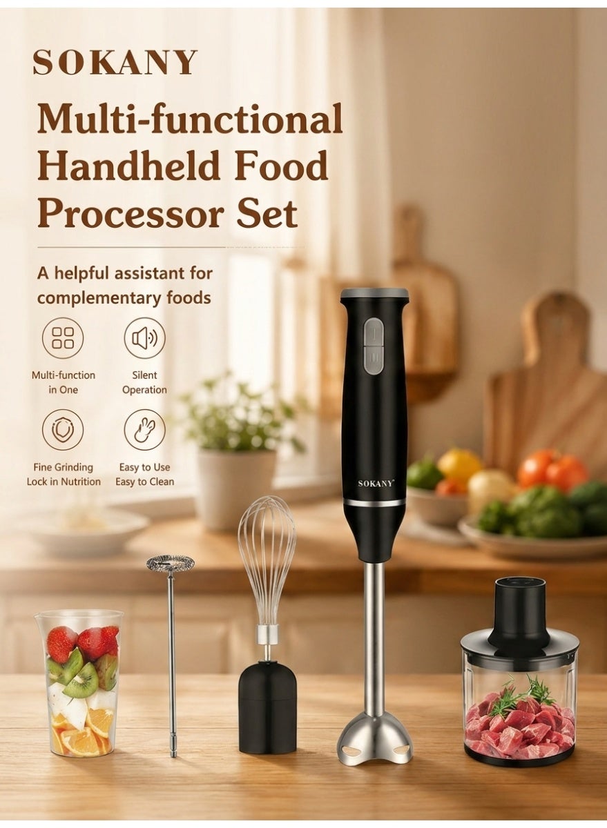 Compare 5 in 1 Electric Hand Blender Set, Immersion Blender with Chopper & Whisk  800W at KSA Price