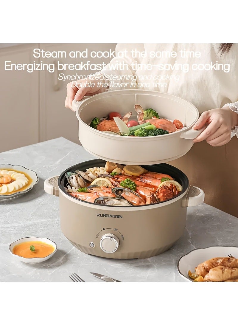 Electric Hot Pot with Steamer | Non-Stick Multi-Functional…