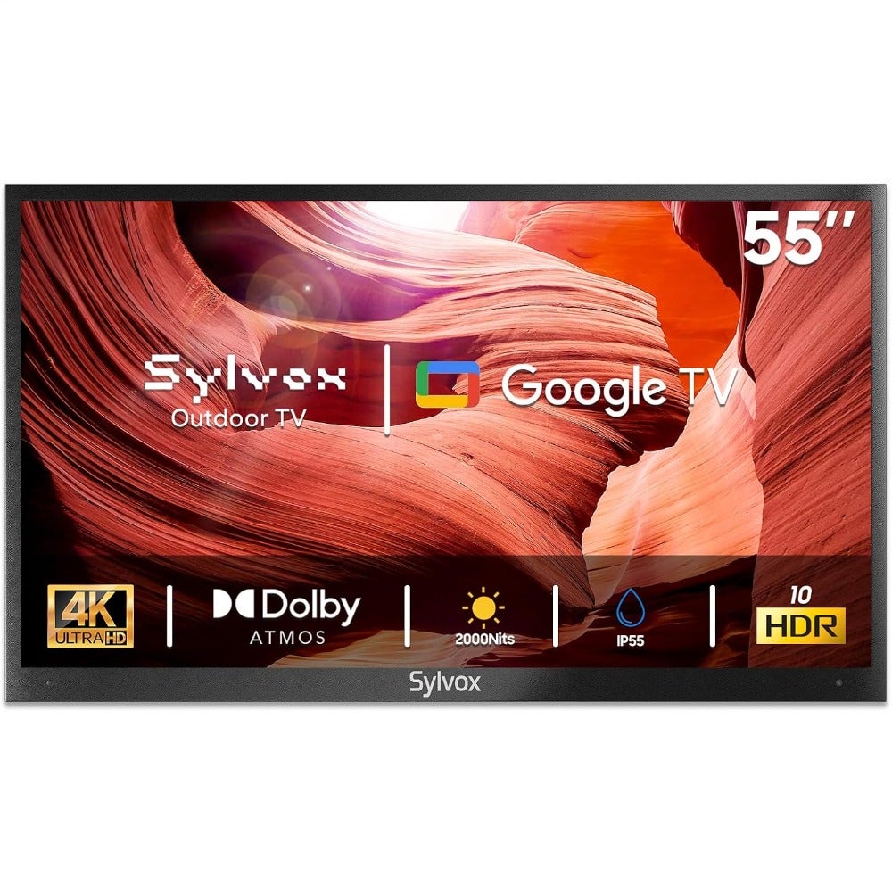Compare Outdoor TV, 55 Inch Smart TV, 4K UHD 2000Nits Ultra Bright, Sunlight Readable for Outdoor Use, HDR10, IP55 Waterproof, Dolby Atmos, Builtin Google Assistant, Screencast at KSA Price