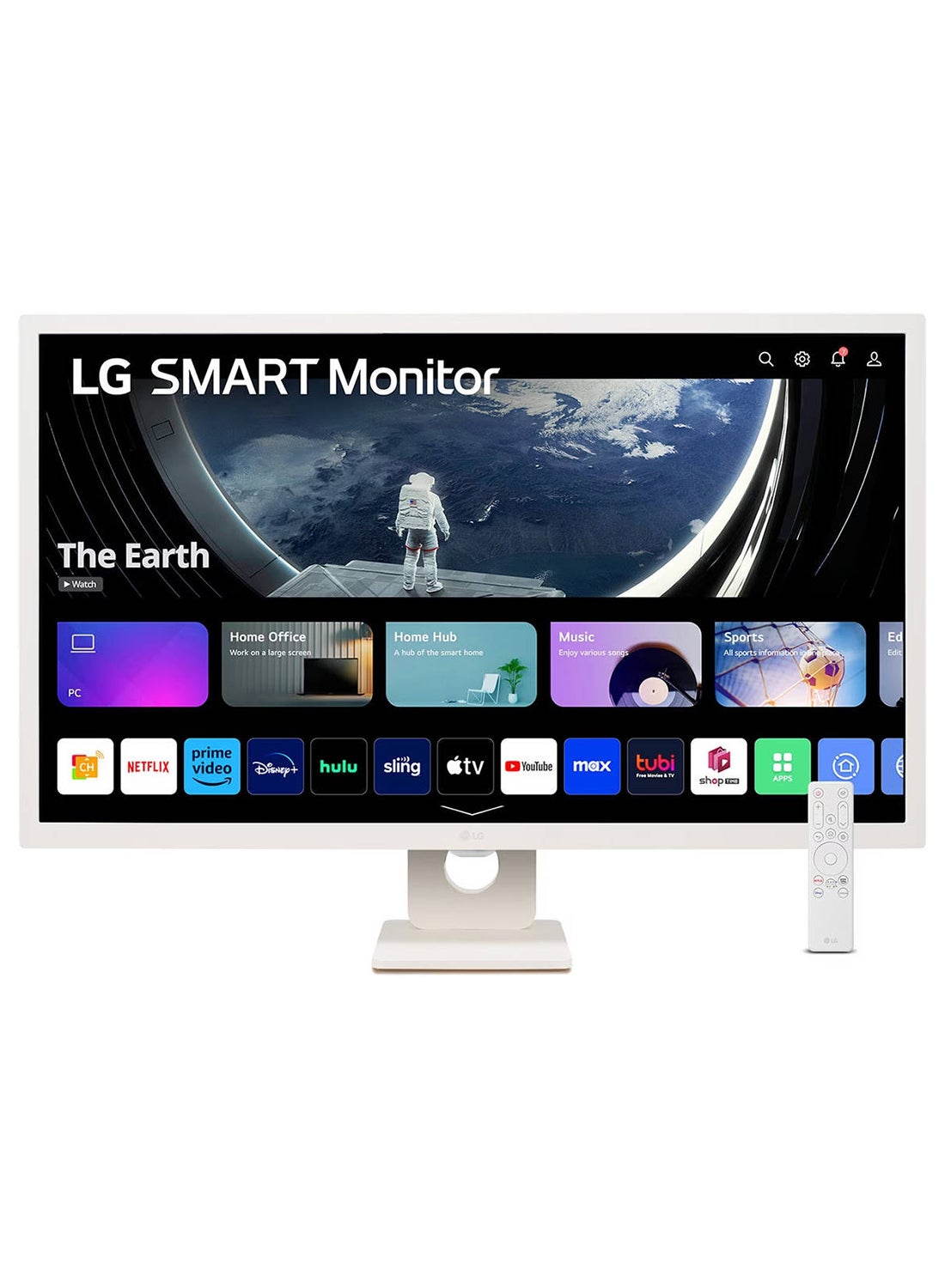 Compare 32 inch MyView FHD IPS Smart Monitor with webOS, Built in Speakers, WIFI & Bluetooth Connectivity, sRGB 99%, WebOS Smart TV Apps with Remote Control, USB  HDMI, 32SR50F White at KSA Price