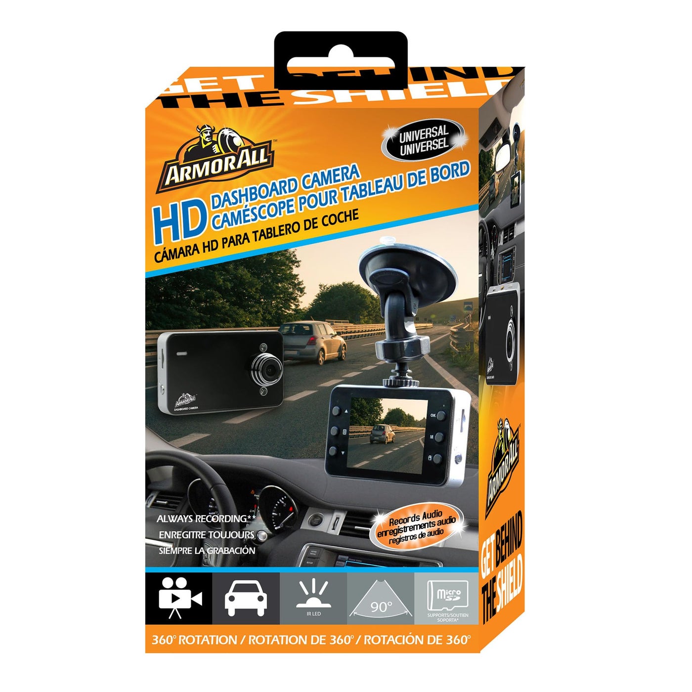 Compare Armor All HD Dash Camera, 1080P Car Dashboard Camera with Suction Mount, Motion Detection, Night Vision IR, 2.4â€ LCD Screen, Supports Micro SD up to 32GB at KSA Price