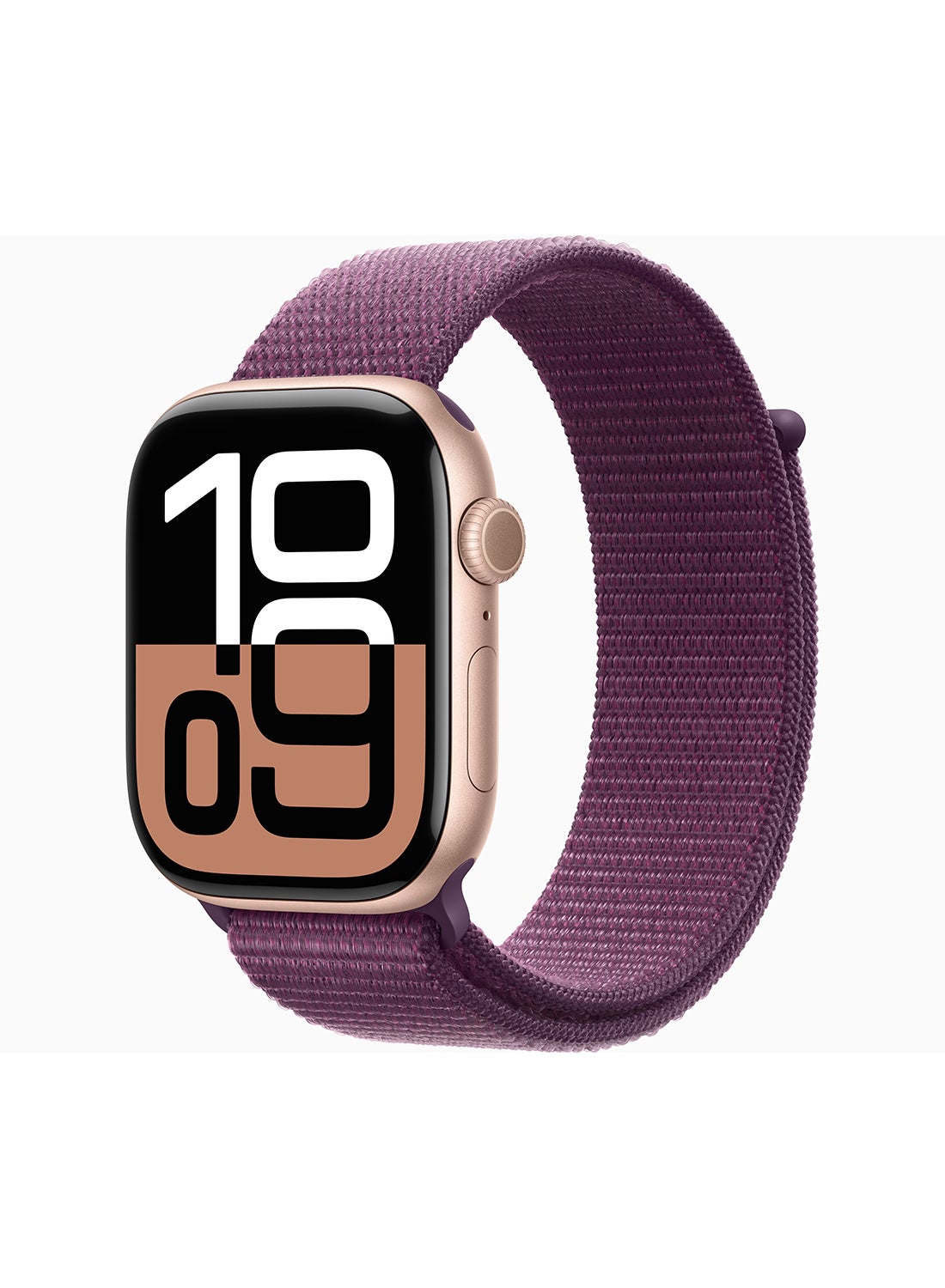 Compare Watch Series 10 GPS + Cellular 46mm Rose Gold Aluminium Case With Plum Sport Loop at KSA Price