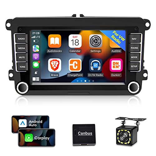 Compare Android 13 Car Radio for VW Passat Jetta Seat Golf Skoda Polo Touran, 1G+32GB 7 inch Touch Screen Volkswagen Stereo with Wired&Wireless CarPlay Android Auto Bluetooth GPS WiFi FM+Backup Camera at KSA Price