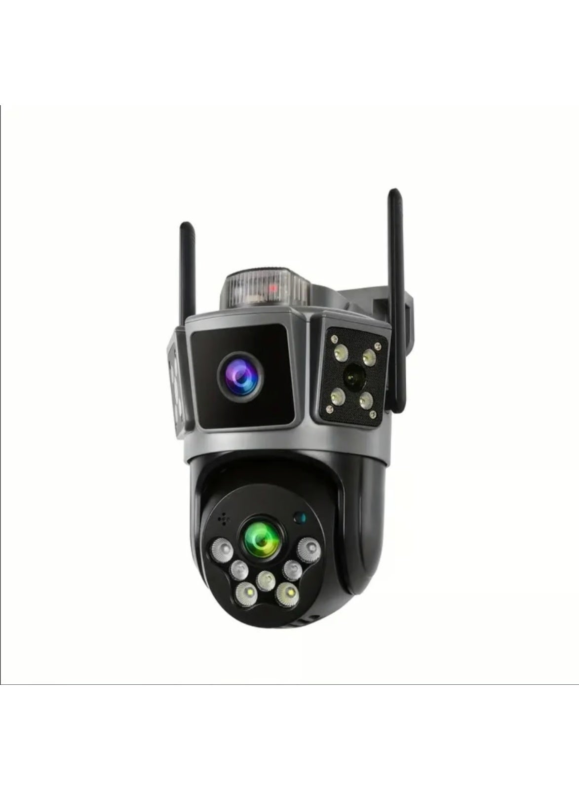 Compare 2K Outdoor Indoor DualLens Security WiFi Camera with 64GB SD Card, Wide Angle & Zoom View, AI Motion Detection, Night Vision, TwoWay Audio, Weatherproof Design at KSA Price