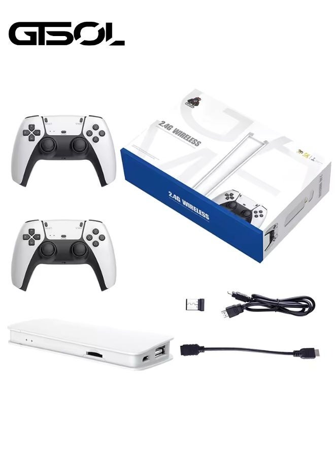 Compare Plug & Play Retro Game TV Stick with Dual Wireless Controllers | 30000+ Builtin Games | 4K HDMI Output Video Console for Family Entertainment at KSA Price
