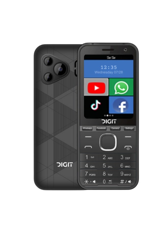 Compare Digit 4G Bold One Android Dual SIM Phone With Google Play Store – 2.8 Display, 3000mAh Battery, 8GB+1GB, 4G, WiFi, TypeC Charging at KSA Price