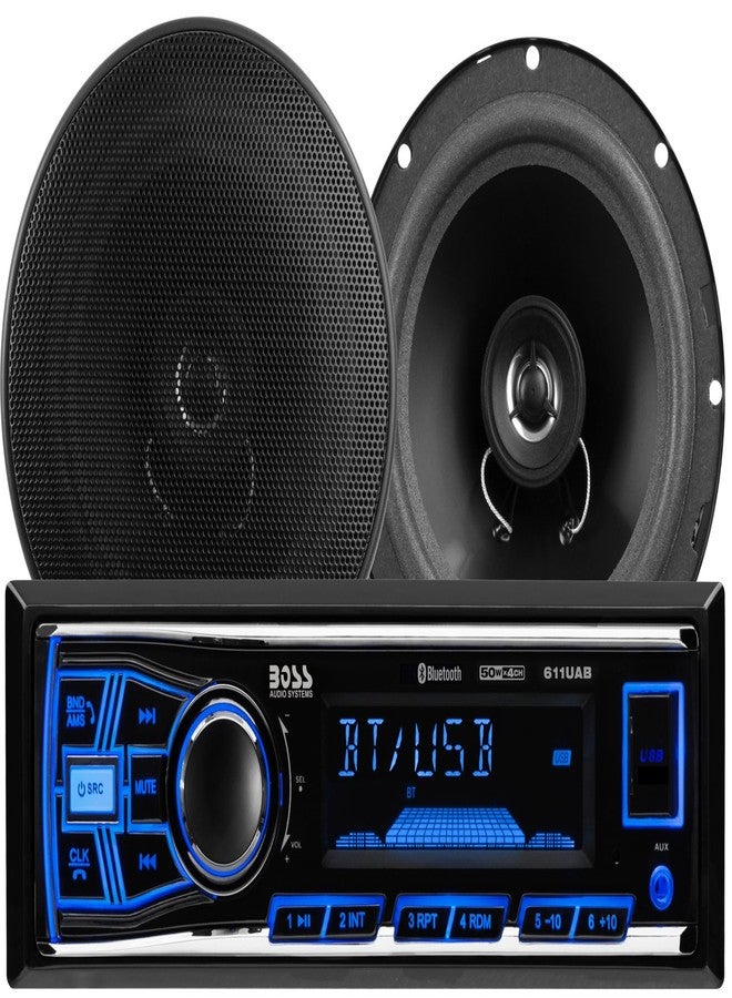 Compare BOSS Audio Systems 638BCK Car Stereo Package  Single Din, Bluetooth, No CD DVD Player, AMFM Radio Receiver, USB, 6.5 Inch 2 Way Full Range Speakers at KSA Price