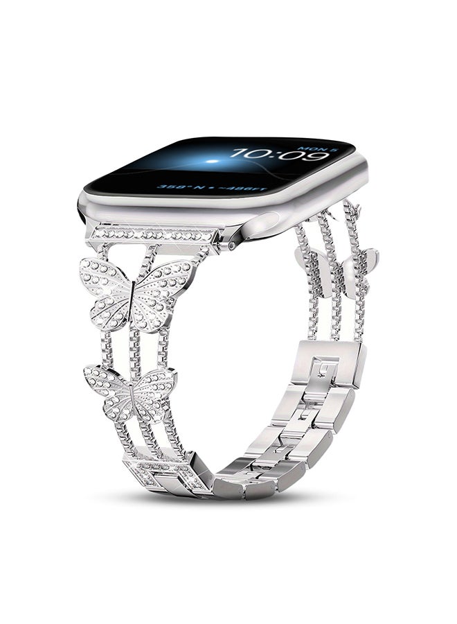 Diamond Metal Watch Band For Apple Watch Series…