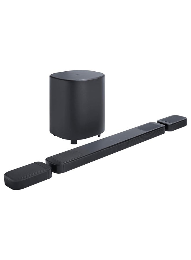 Compare BAR 1000MK2 7.1.4 Channel Soundbar with Dolby Atmos, DTS:X, Detachable Wireless Surround Speakers, 960W Output, 10 Subwoofer, HDMI eARC, and WiFi JBLBAR1000M2 Black at KSA Price