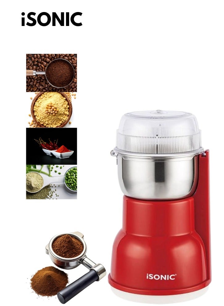 Compare Coffee Grinder With Fixed Tank 400W IG788 Red at KSA Price
