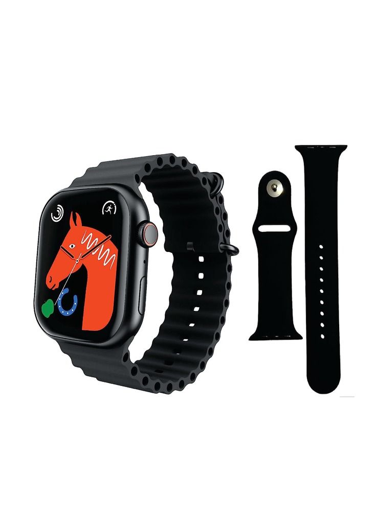 Compare WO Smart watch series X8 pro plus wireless charging NFC supported 44mm full AMOLED screen display Black at KSA Price