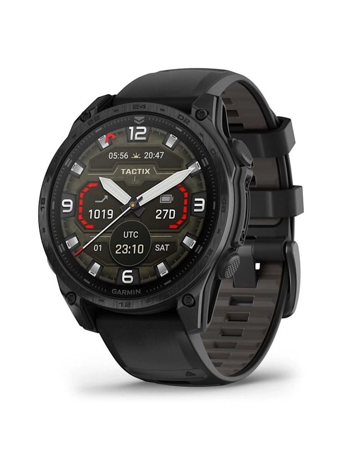 Compare Tactix 8 47MM  1.4 Amoled  Sapphire Lens with Applied Ballistics Ultralight Solver, DLC Titanium With BlackPebble Grey Silicone Band Black at KSA Price
