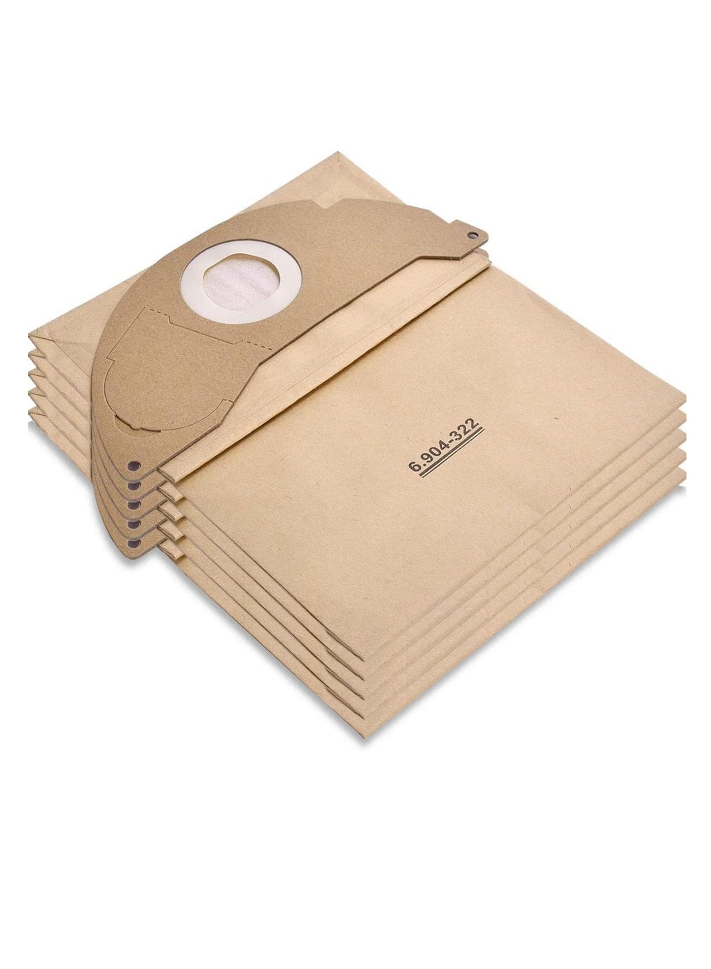 Compare Pack of 5 Filter Bags for Karcher 6.904322.0 Vacuum Cleaner Bags for WD2, Paper Filter Bag Dustbags for Karcher Hoover WD2 MV2 A220122042504, Brown at KSA Price