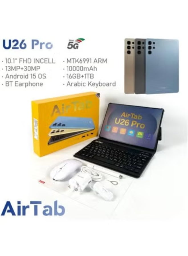 U26 PRO Smart Tablet Android 15 | 10.1-Inch…