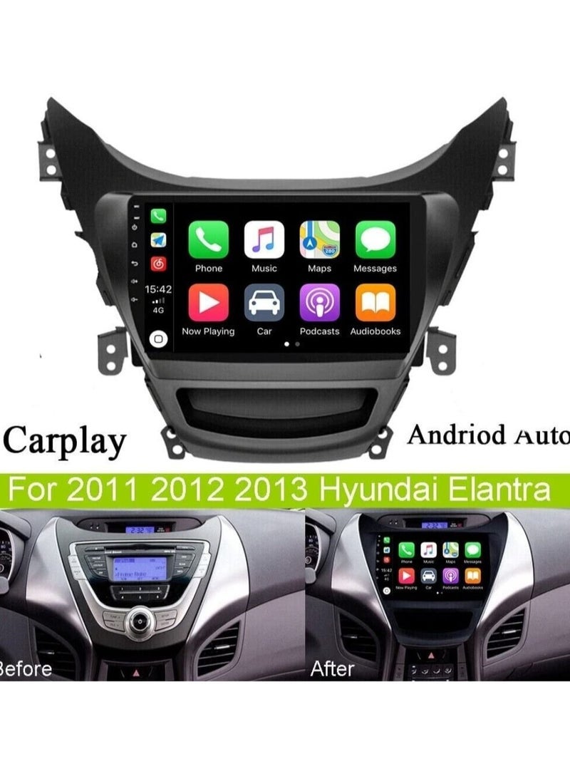 Compare Android Screen For Hyundai Elantra 2012 2013 4GB RAM Support Apple Carplay Android Auto Wireless QLED Touch Screen SIM Card Support DSP AHD Camera Included Navigation Offline Online Support at KSA Price