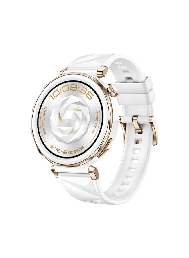 Compare WATCH GT5 Pro 42mm Smartwatch, up to 14 Days Battery Life, Allnew Running and Cycling Sports Smart Watch, SharpEdged Design, Health Tracking, Compatible with iOS and Android White Fluoro White at KSA Price