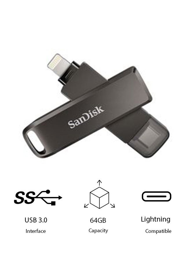 Compare 64 GB iXpand Flash Drive Luxe  USBTypeC + Lightning  for iPhone, iPad, Mac,Read Speed 70 Gbps, devices including Android SDIX70N064GGN6NN at KSA Price