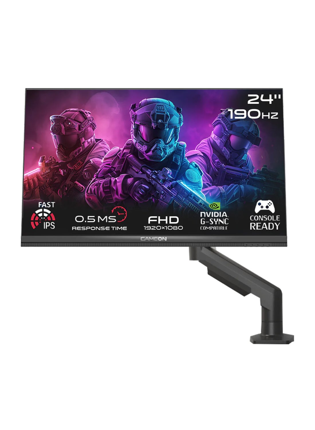 Compare 24.5  Inch Gaming Monitor Midnight Pro X Series 1920x1080 FHD Fast IPS, 190Hz Refresh Rate, MPRT 0.5ms Response Time, 2.1 HDMI Support PS5 with Stand  GOM24FHD190IPSX | Black Black at KSA Price