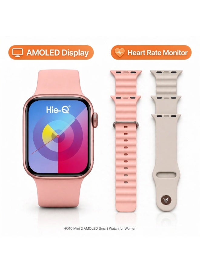 HQ10 Mini 2 AMOLED Smart Watch for Women, Bluetooth…