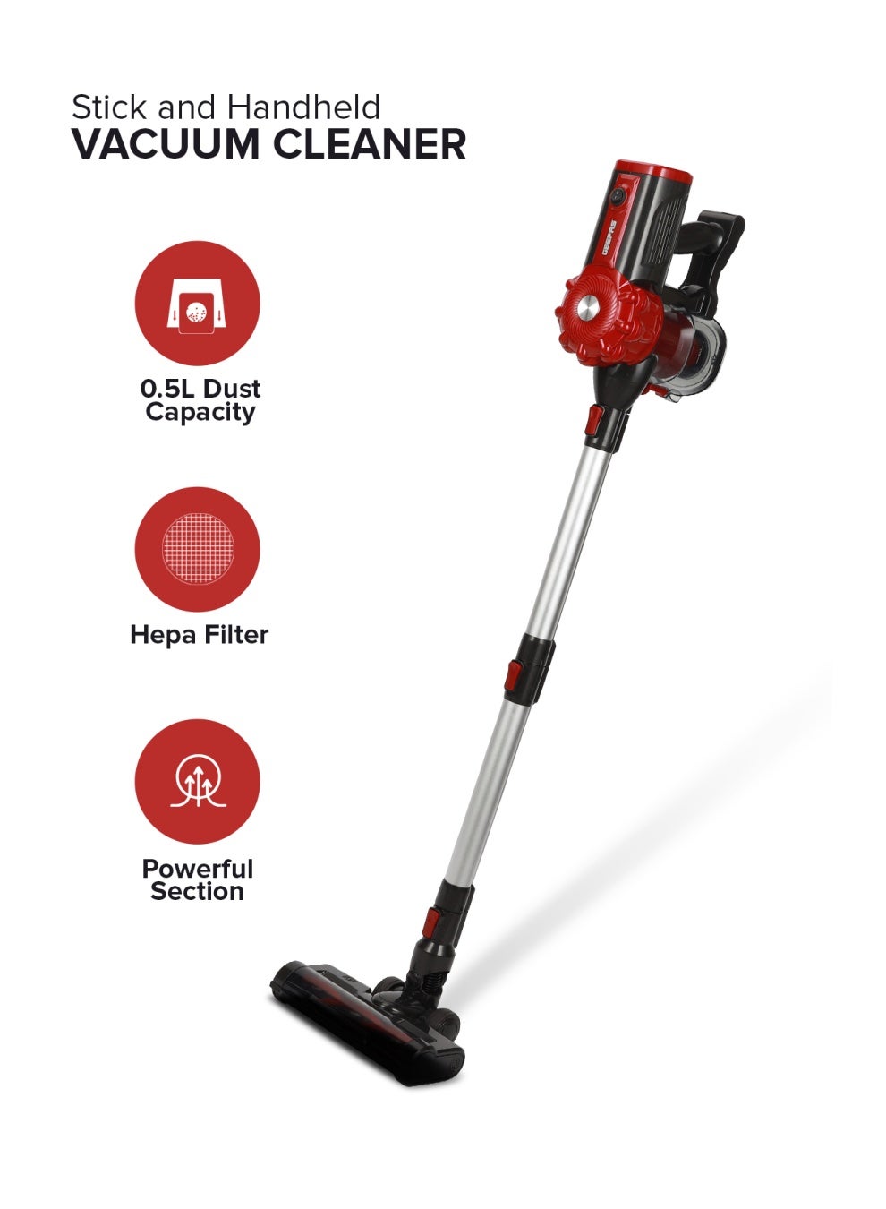 Stick and Handheld Vacuum Cleaner Cyclonic Filtration…