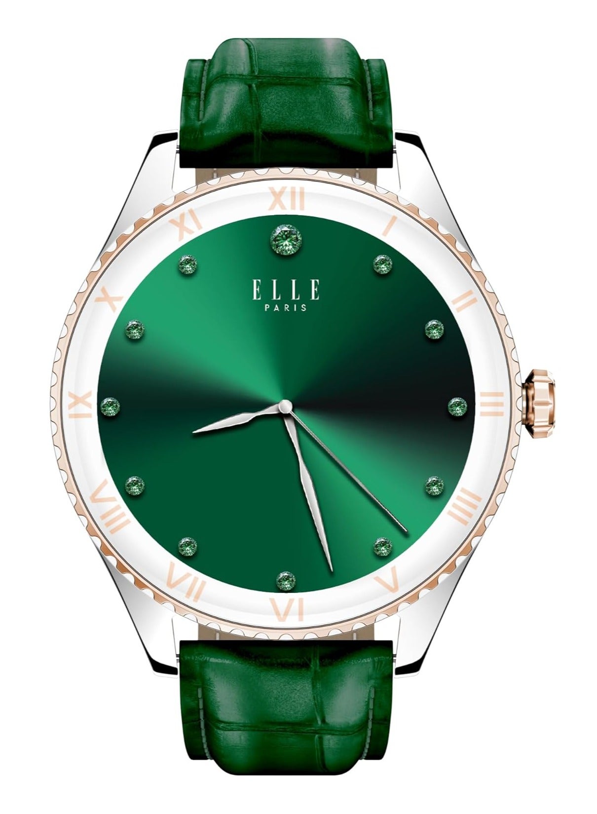 Compare Soleil Women’s Smartwatch 1.19 AMOLED, Bluetooth Calling, Multilingual, Wireless Charging, Fitness Tracking, IP68, iOSAndroid Compatible, Silver Frame & Green Leather Starp + 2 Premium Straps at KSA Price