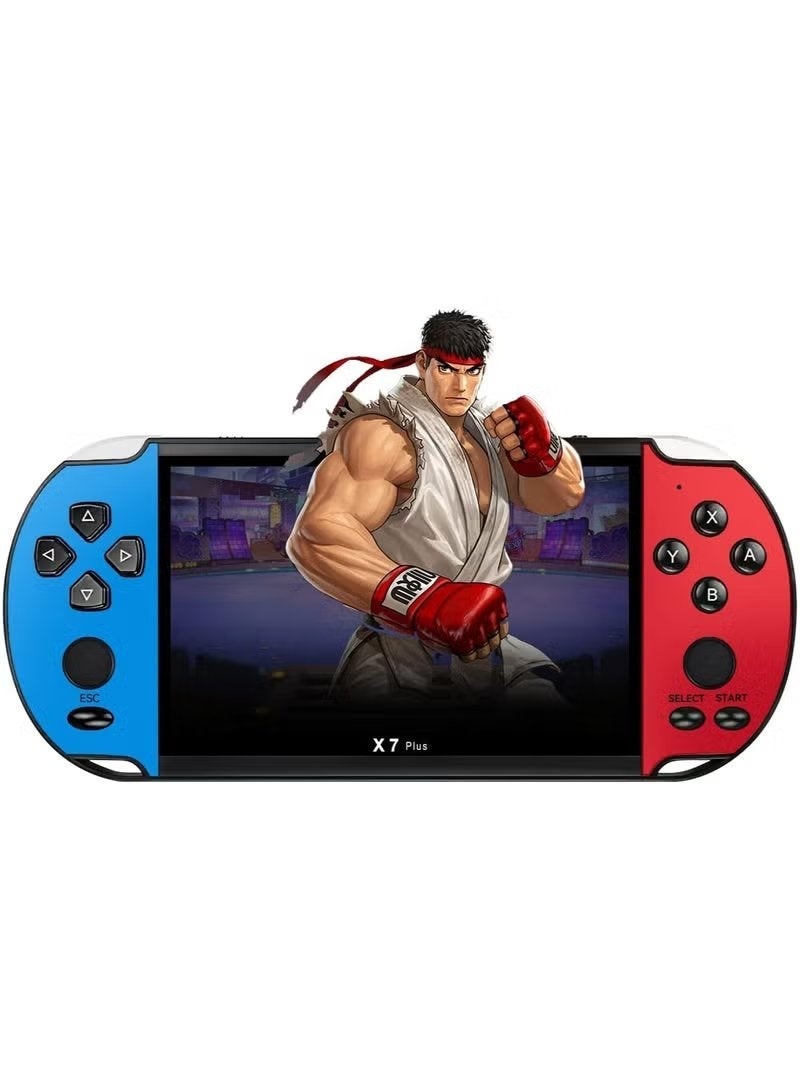 Compare X7 Plus 5.1Inch Portable Handheld Game Console with 1000+ Builtin Retro Classic Games, Dual Joystick Control System, 8GB Internal Storage, MP5 Multimedia Player Support, TV Output Connectivity, Rechargeable Battery Powered Portable Gaming Device Designed for Kids and Adults Travel Entertainment Experience at KSA Price