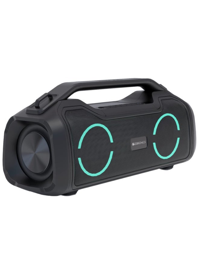 Compare ZEBRONICS ZebSound Feast 500 Bluetooth 5.0 Portable Speaker with 70W, 9H* Backup, TWS, IPX5 Waterproof, Call Function, RGB Lights, AUX, mSD, Voice Assistant, Type C and Grill Finish at KSA Price