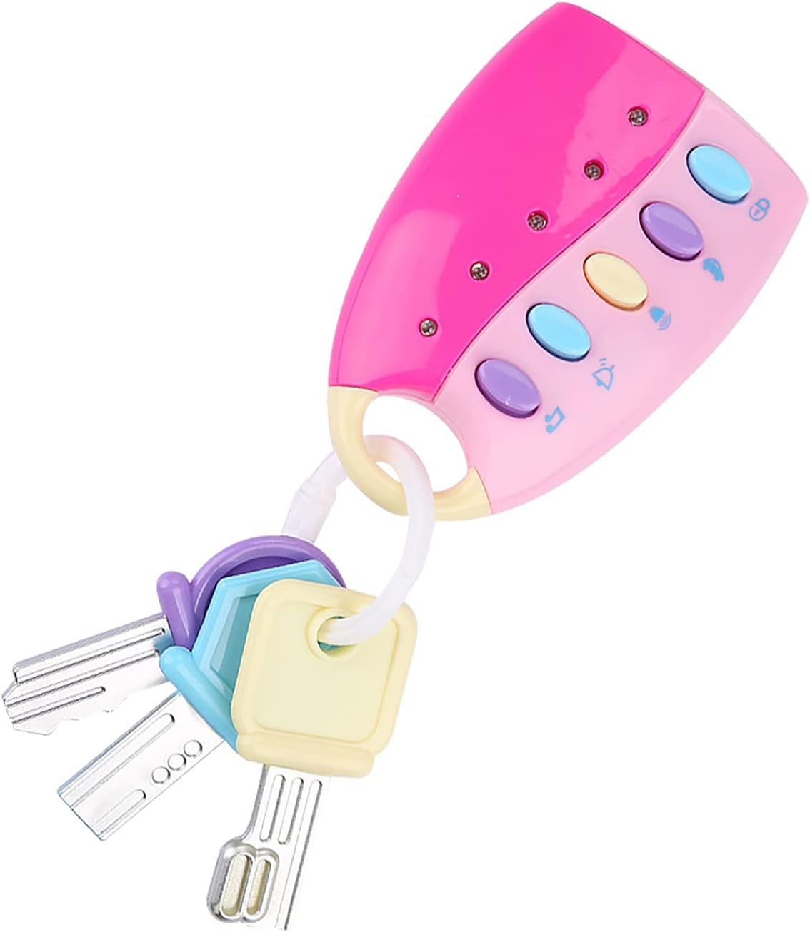 Compare klarako Remote Car Baby Toy, Baby Musical Car Remote, Musical Car Keys 10 X 6cm Pink at KSA Price