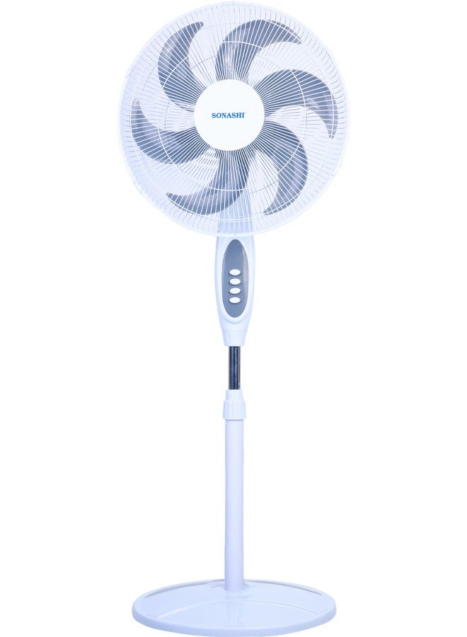 Compare 16 Stand Fan with Height Adjustable Feature | 6 Blade Leaf with 3 Speed Switch and Oscillation Function | Ideal for Office, Rooms and Dining Rooms | TowerStand Fan 75 W SF8040SN White at KSA Price
