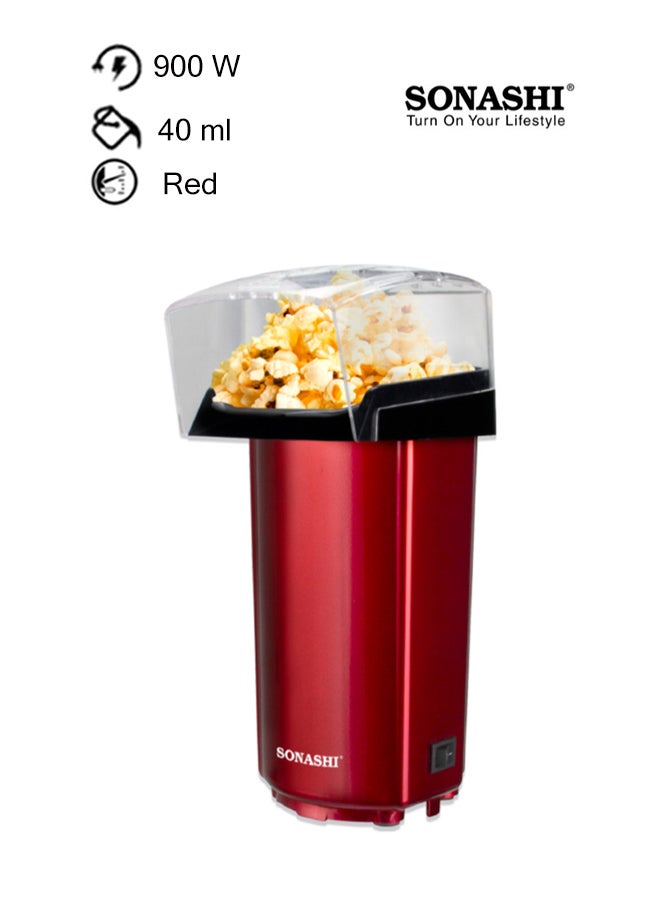 Compare 900W Popcorn Maker | 40 ml | Classic Style Machine makes Hot, Fresh, and FatFree Popcorn Anytime | 99.99% Air Popping Rate | OnOff Switch, Easy To Use with Nonslip Feet | Detachable Cap for easy clean| SPCM101 Red 40 ml 900 W SPCM101 Red at KSA Price