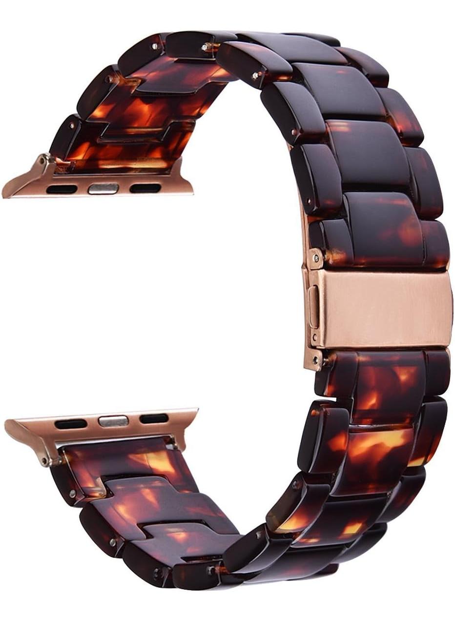 Compare Light Apple Watch Band Fashion Resin iWatch Band Bracelet Compatible With Copper Stainless Steel Buckle For Apple Watch For 2345678SE89 424445mm at KSA Price