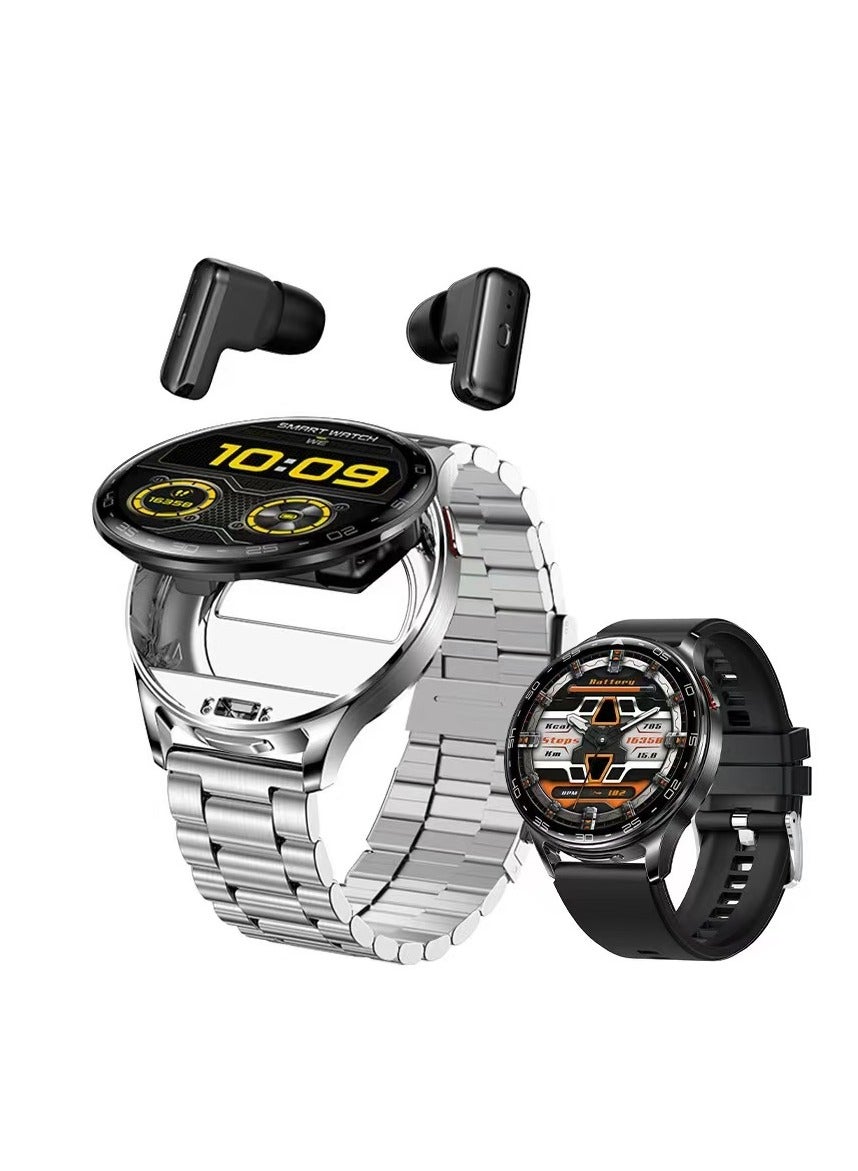 Smart Watch with Earphones, 2 in 1 with Wireless…