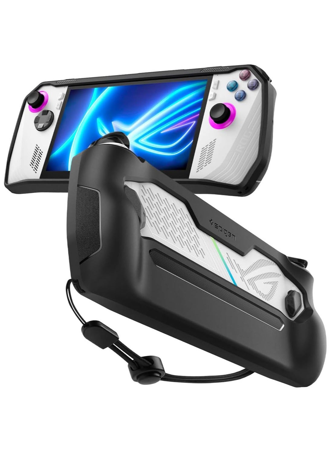 Compare Rugged Armor for ASUS ROG Ally Case Protective TPU with Wrist Strap Shock Absorption AntiScratch Cover Protector Rog Ally 23 RC71L Accessories  Matte Black at KSA Price