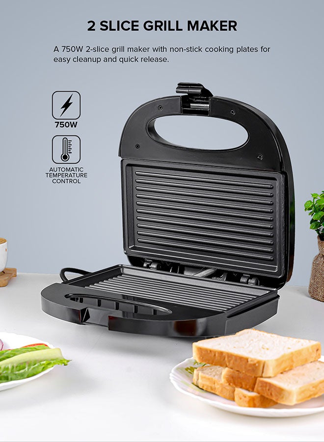2 Slice Grill Maker Sandwich Maker, Bread Toaster,…