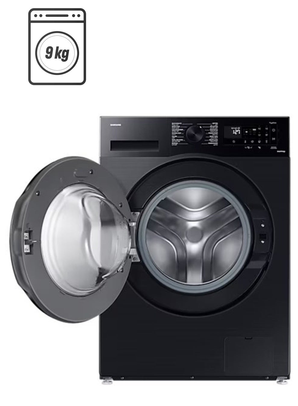 Compare 9KG Front Load Washing Machine, 1400RPM, LED Digital Display, Ecobubble™, SmartThings AI Energy Mode, 5 Star Rating, Digital Inverter Compressor, WW90CGC04DABGU, Black WW90CGC04DABGU Black at KSA Price