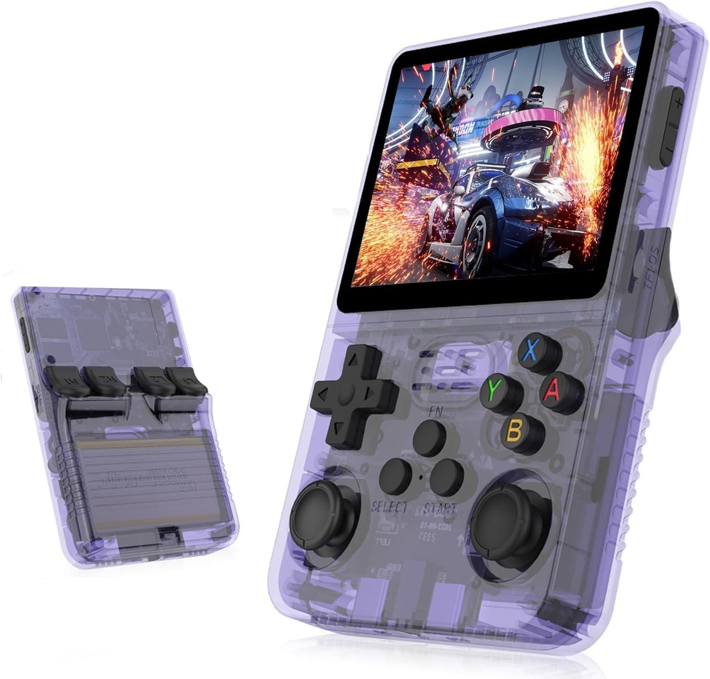 Compare Handheld Game Console, 3.3Inch IPS Screen, 64GB Storage, 10000+ Games, 3500mAh Battery, Purple at KSA Price