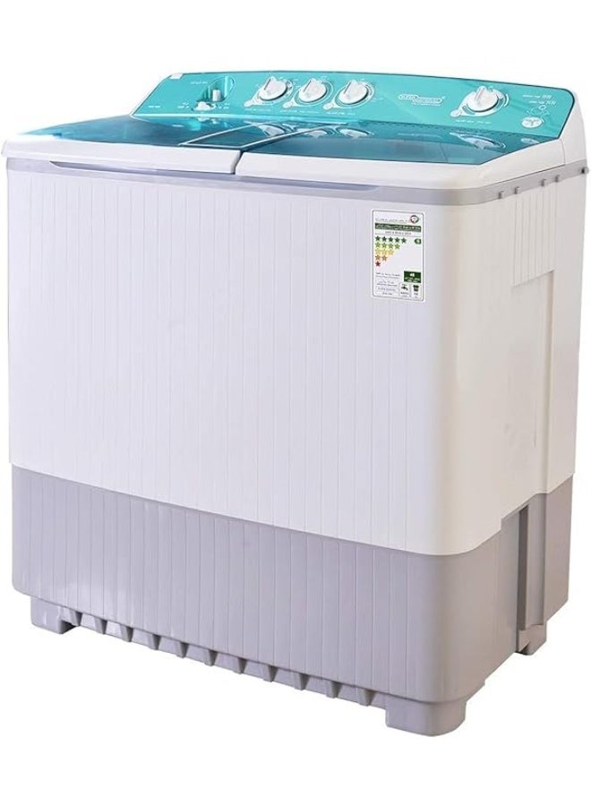 Compare Super General 18 Kg Twin Tub Semi Automatic Washing Machine , Lint Filter, Spin Dry, RustProof, HeavyDuty Motor SGW1800 Light Grey Green at KSA Price