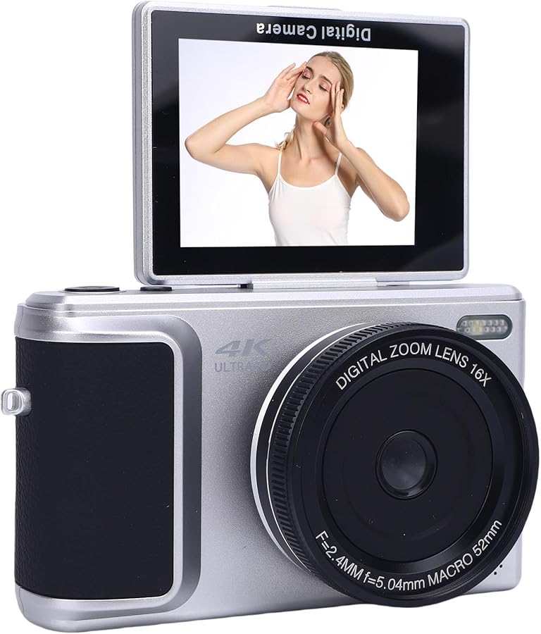 Vbestlife 64MP 4K Digital Camera With 2 8…