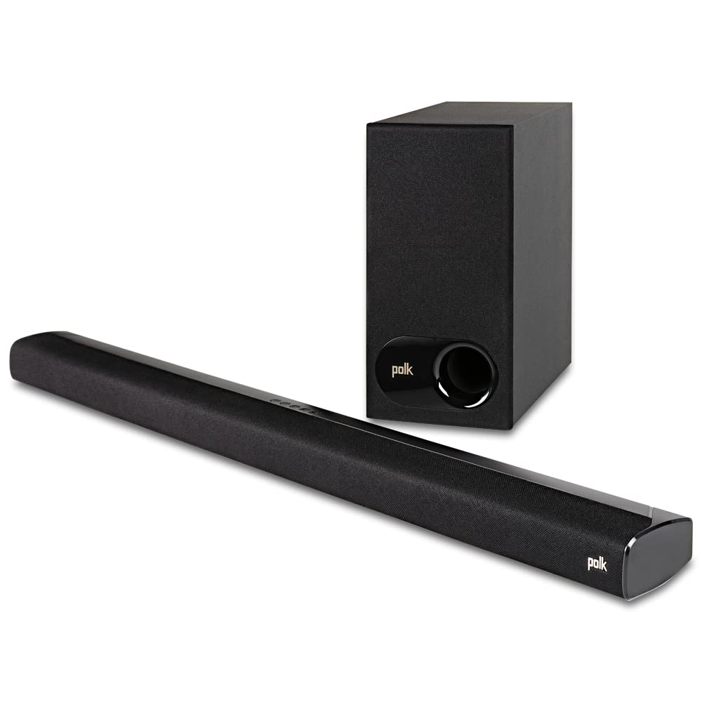 Compare Polk Audio Signa S2 Sound Bar for Smart TV with Subwoofer Wireless Exclusive VoiceAdjust Technology UltraSlim Design Works with 4K HD TVs HDMI Optical Bluetooth Wireless Streaming at KSA Price