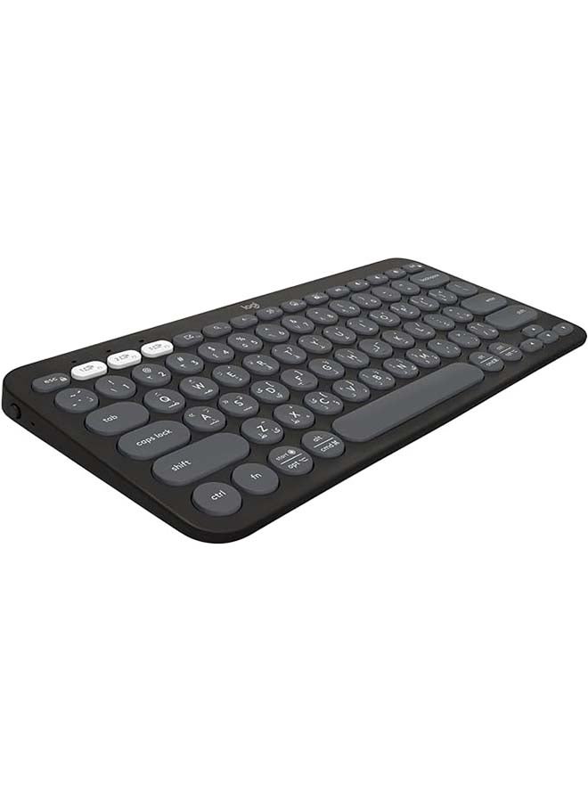 Compare Pebble Keys 2 K380s, MultiDevice Bluetooth Wireless Keyboard with Customisable Shortcuts, Slim and Portable, EasySwitch for Windows, macOS, iPadOS, Android, Chrome OS, ARA Layout Graphite at KSA Price