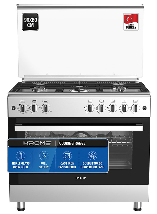 90x60 Cm Free Standing Gas Cooker | 5…