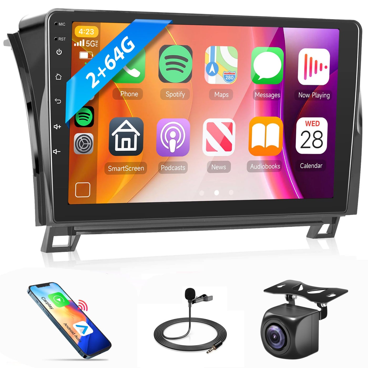 2G64G Carplay Car Radio for Toyota Tundra 20072013…