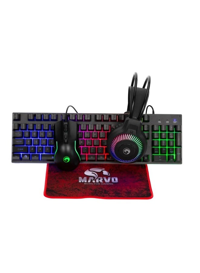 Compare MARVO Loot 40 CM416 EN 4in1 Gaming Combo – RGB Backlit MechanicalFeel Keyboard, HighPrecision Mouse, Comfortable Headset with Microphone and Soft Gaming Mouse Pad – Complete Gamer Starter Kit for PC and Laptop – Plug & Play USB Set for Ultimate R at KSA Price