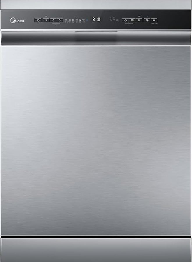 Midea Smart Freestanding Dishwasher With 15 Place…