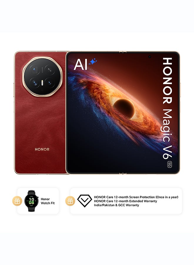Compare Magic V6 5G Foldable Smartphone Dual SIM 5G Red 16GB RAM 512GB Bundlle With Watch Fit, 6Month Screen Damage Protection Insurance & 12Month Extended Warranty  Middle East Version at KSA Price